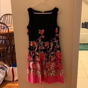 ChettaB black and pink flower dress